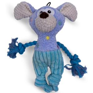 Blue Polka Dog Bear Toy