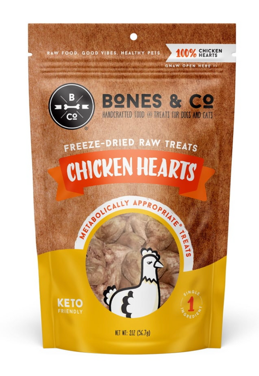 Freeze Dried Raw Treats - Chicken Hearts 1.9 oz