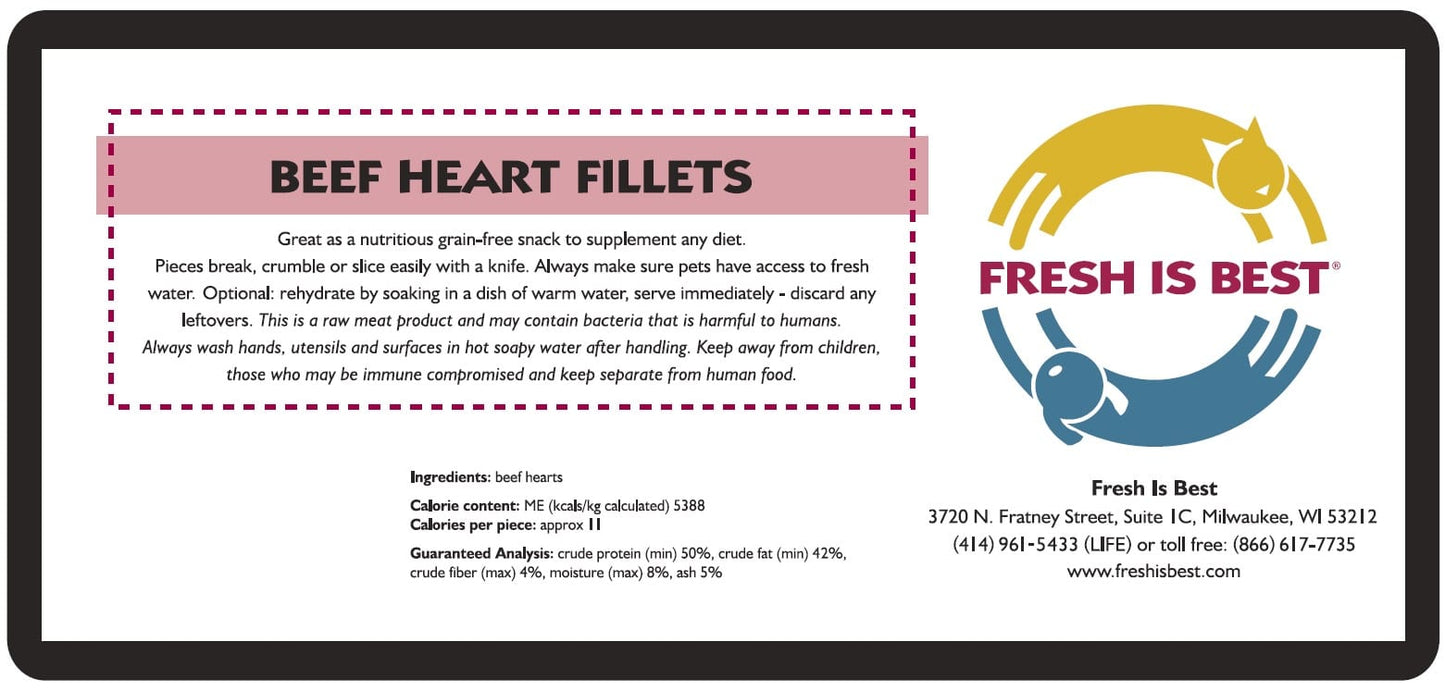 Beef Heart Fillets 3.5 oz