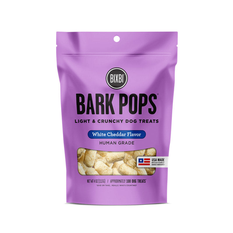 Bixbi White Cheddar Bark Pops - Light & Crunchy Dog Treats