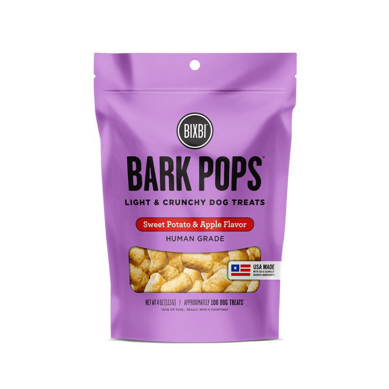Bixbi Sweet Potato & Apple Bark Pops - Light & Crunchy Dog Treats
