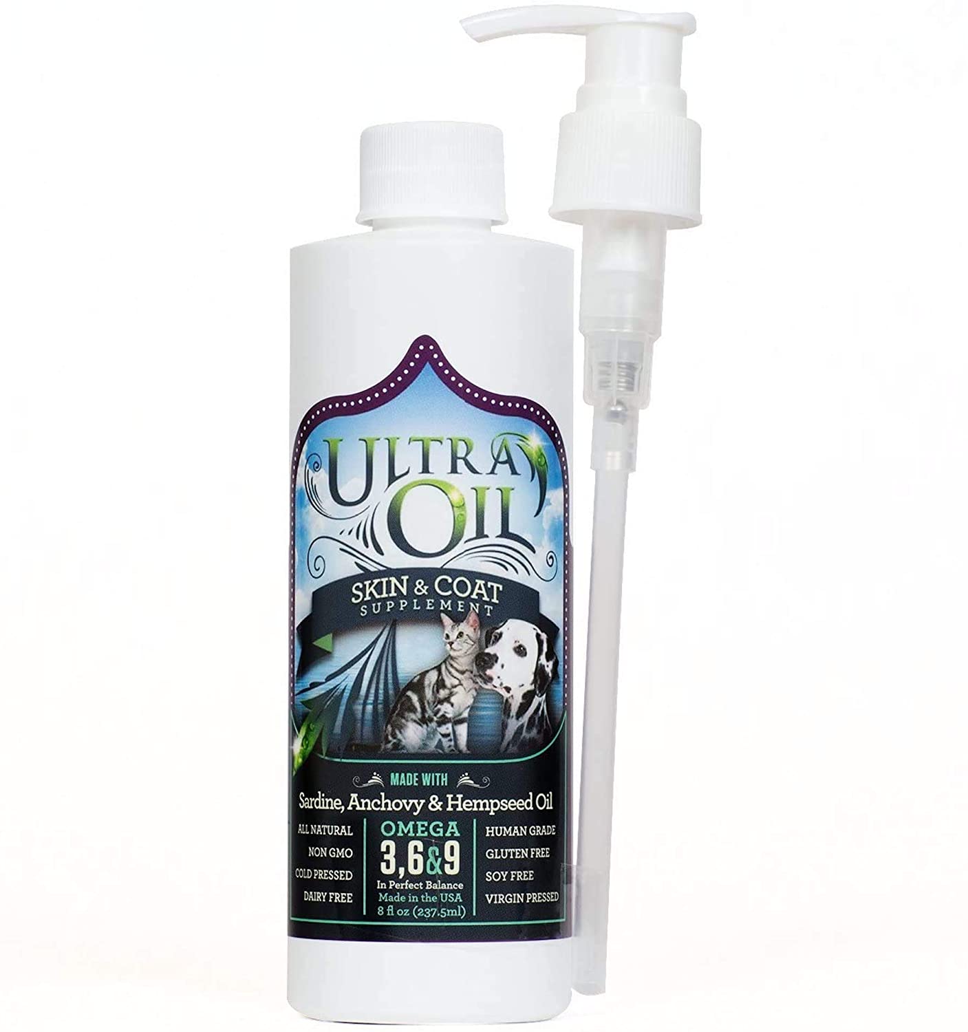 Ultra Oil Skin and Coat Supplement for Dogs and Cats